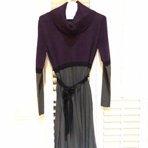 Deep Plum & Grey Jessica Howard Sweater Dress XL